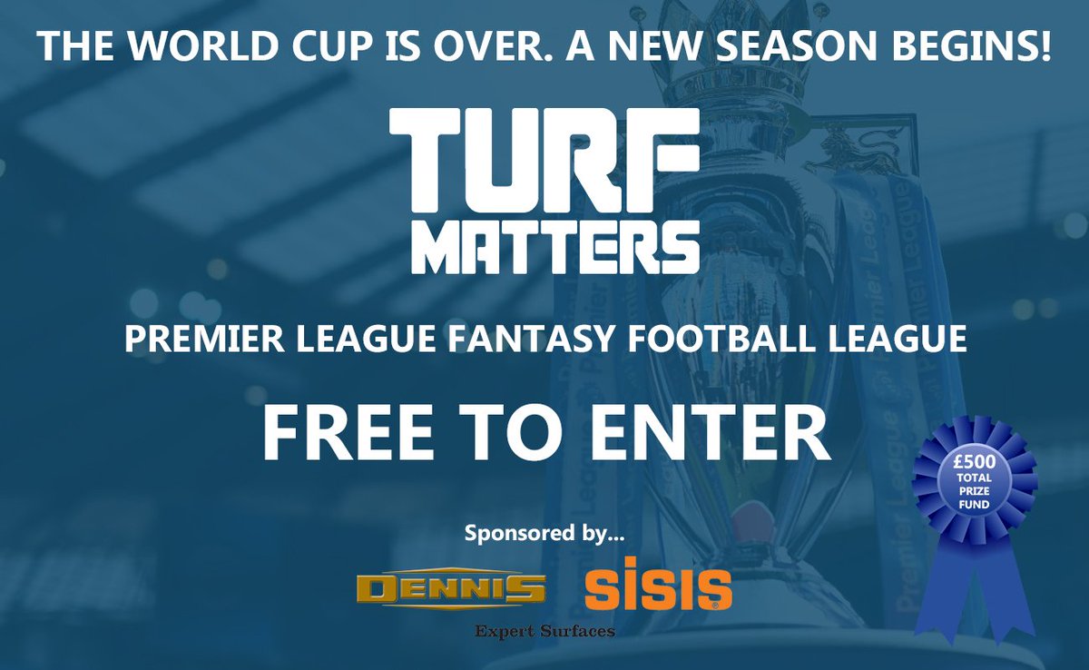 Our Fantasy Football league is back!

Get yourself and your friends involved and you could win a share of £500.

Details on how to enter can be found here: turfmatters.co.uk/turf-matters-f…

* If you was in our league last season, you will automatically re-join when submitting your team.