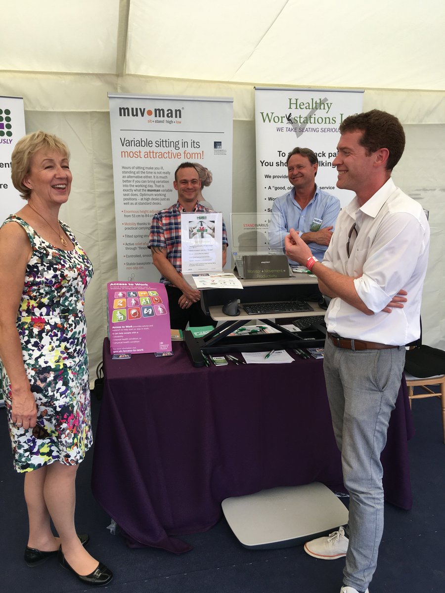 Ergo_Man's tweet photo. @andrealeadsom meeting some of the team at #RoyalWelshShow2018 https://t.co/B9Tm7Ybmcr