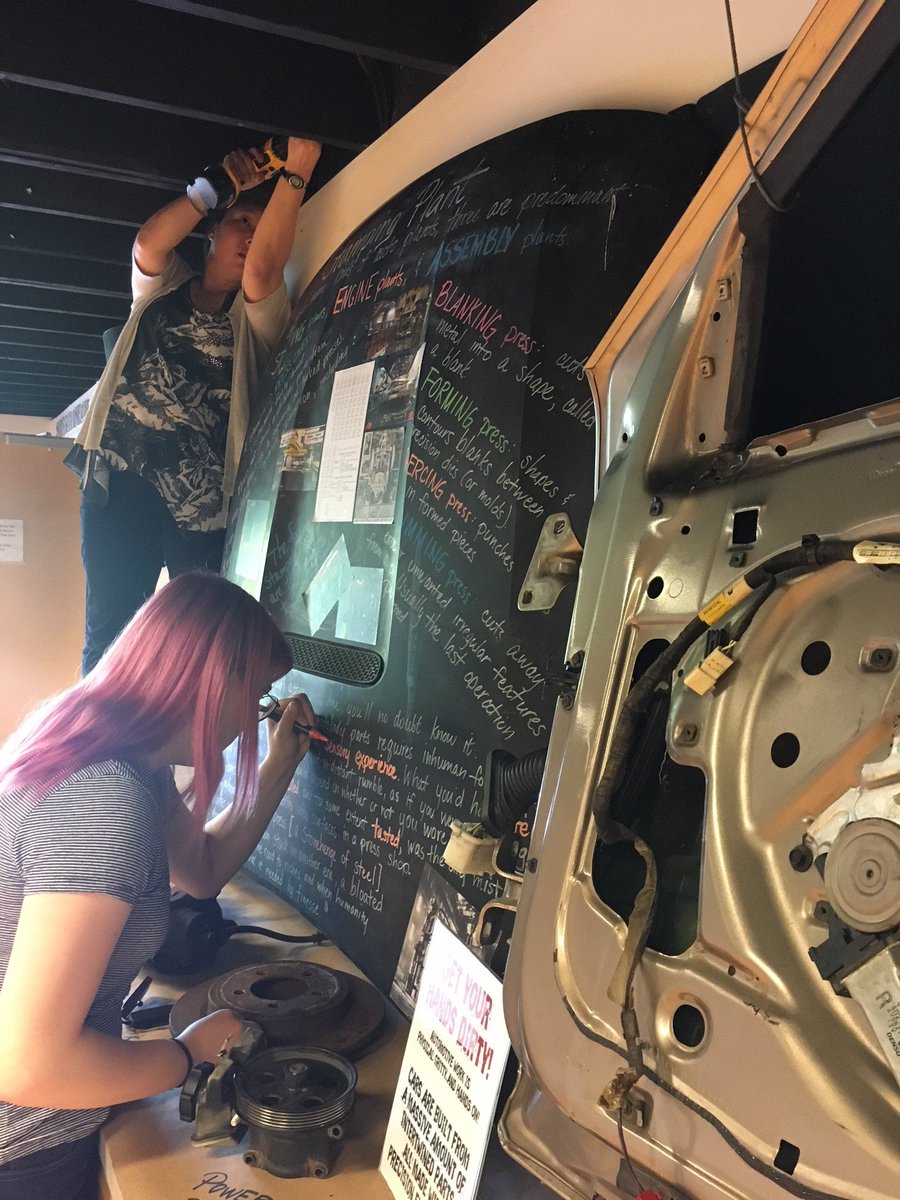 We might be biased, but we definitely have the best interns. Your drive, talent, and curiosity regularly help us achieve the almost-impossible! Here's a slight #tbt to our intern Laney helping build Skeleton Crew's impressive dramaturgy display. #NationalInternDay