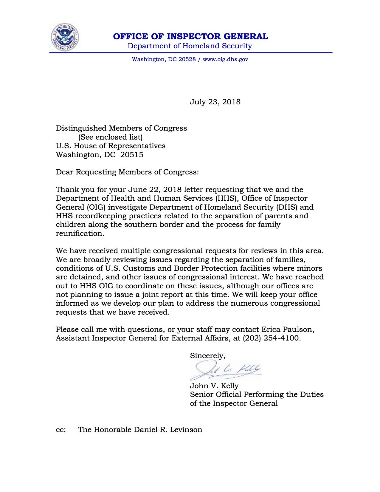 Abc News On Twitter New Dhs Inspector General Responds To Lawmakers We Are Broadly Reviewing Issues Regarding The Separation Of Families Conditions Of U S Customs And Border Protection Facilities Where Minors Are Detained And Other Issues Of