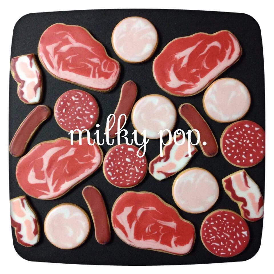 ニクッキー？！ｗｗ生肉のアイシングが施されたクッキーが激かわ！