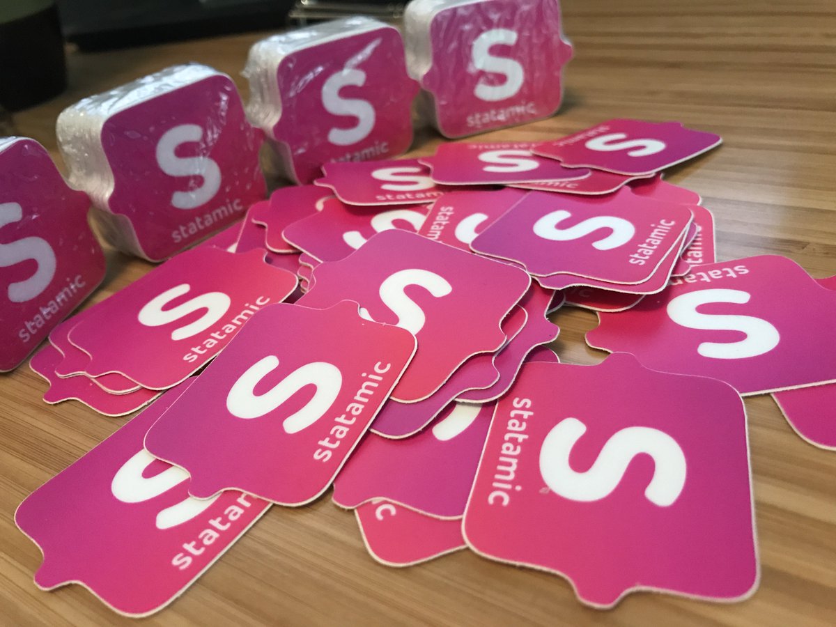 jackmcdade's tweet image. I have just a handful of #statamic stickers left. If you’re at #laracon and want one, come find me and wink twice. ❤️
