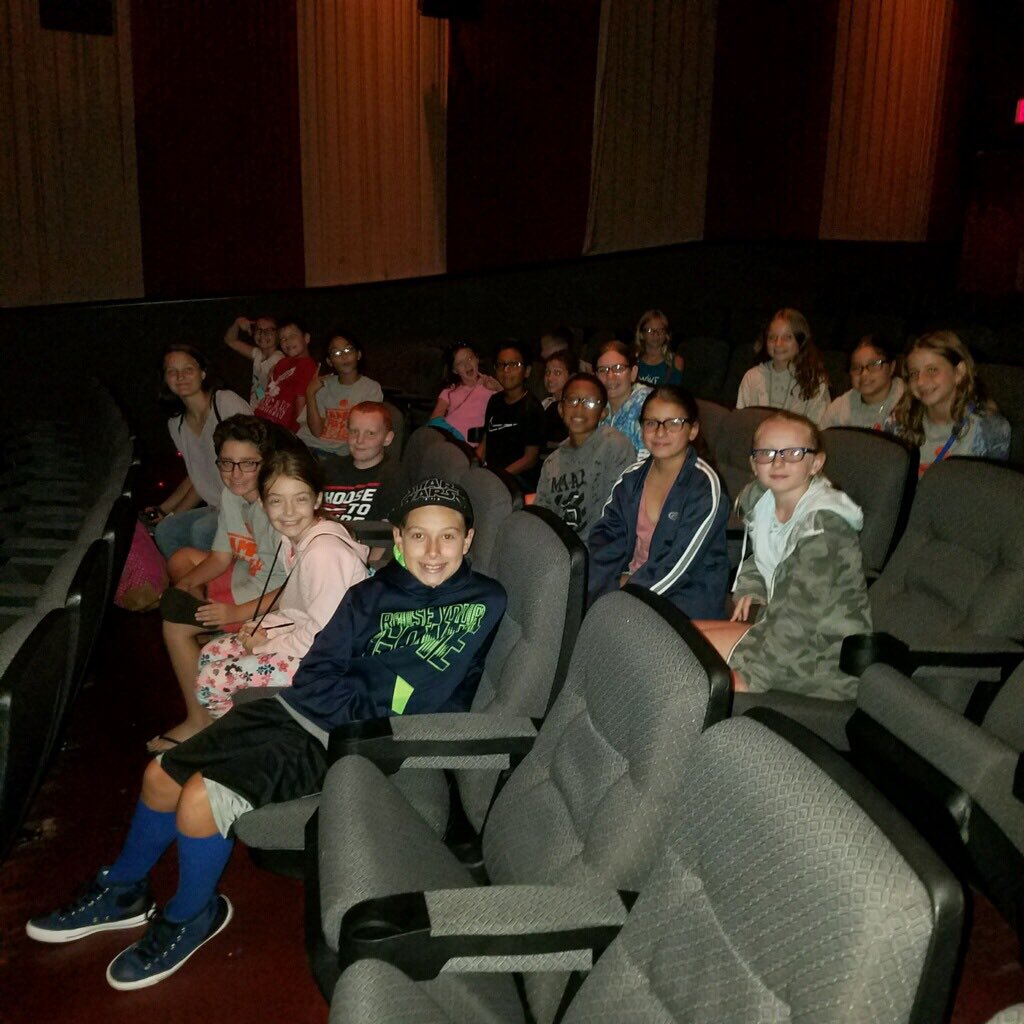 camp_paw's tweet photo. Ms. Jarossy and Mr. Ettari’s had a great time seeing Hotel Transylvania 3 🎬 ! #camppaw18 https://t.co/tku8DuQJ5q