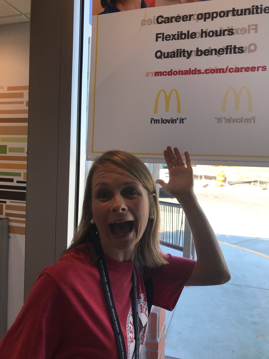 Mrs. Harbuck is “lovin” this scavenger hunt! #coltderby1819 #KMETeam3