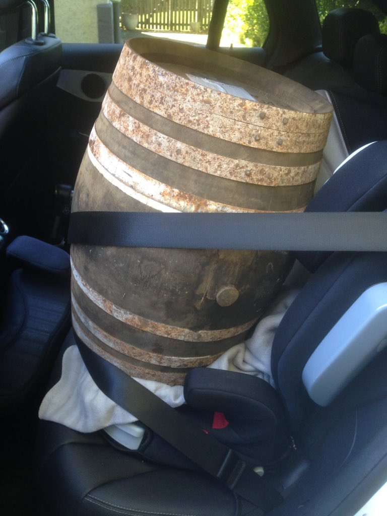 Strapped in to baby seat and ready for a nice journey.. #babycask #octave #whisky #caskfinishing