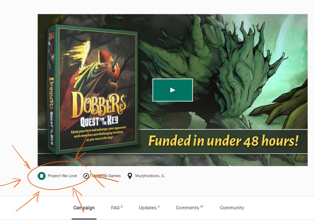 Dood! We got some love from #Kickstarter today!

kck.st/2OccEKP Now on the Projects We Love page!

#thedobbers #dobbersquestforthekey #boardgame #fantasy #art #illustration #deckbuilding #deckbuildinggame #indygames #gamedev #startup #familygames