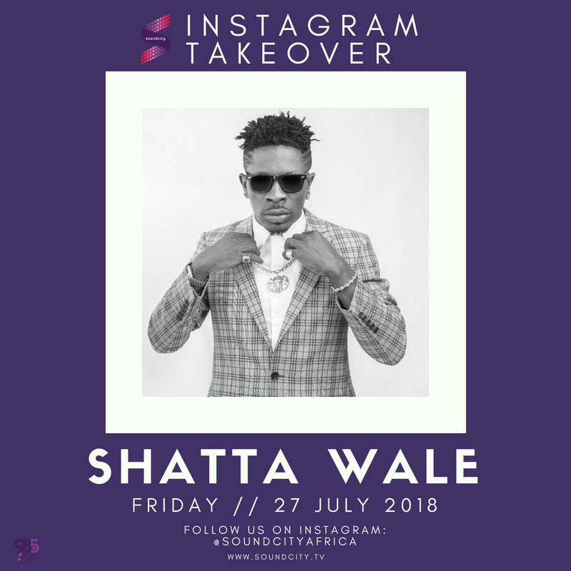 SOUNDCITYtv's tweet photo. . @ShattaWaleGH is taking over our Instagram story tomorrow at 2PM (Nigerian time) // 1PM (Ghanaian Time)!

Follow us on https://t.co/CtVPGKj6h6 now.
The dancehall king's going to answer absolutely every question you have, prep them and get ready!

➡️ https://t.co/95URYsxudq https://t.co/mQuF4INWrF
