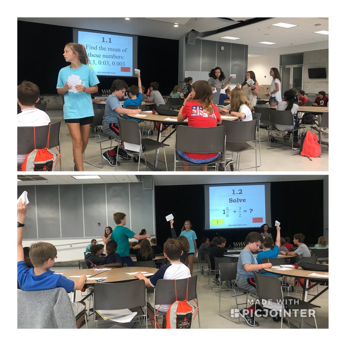 @HomewoodMiddle Peer Helpers assisting with the 6th Grade Math Team Camp Tournament! Thanks Ms. Hacker and @kmwolfehughes!! #hwdms