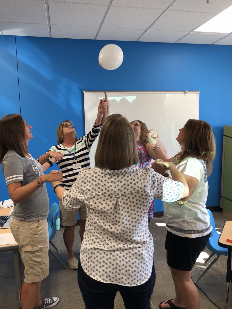 learningwithkim's tweet photo. @Jennings_Creek teachers having fun during a team building activity. #buildingtheairplane #jcewolfpack #awesomeisthenewnormal https://t.co/bEZpezbJ1R