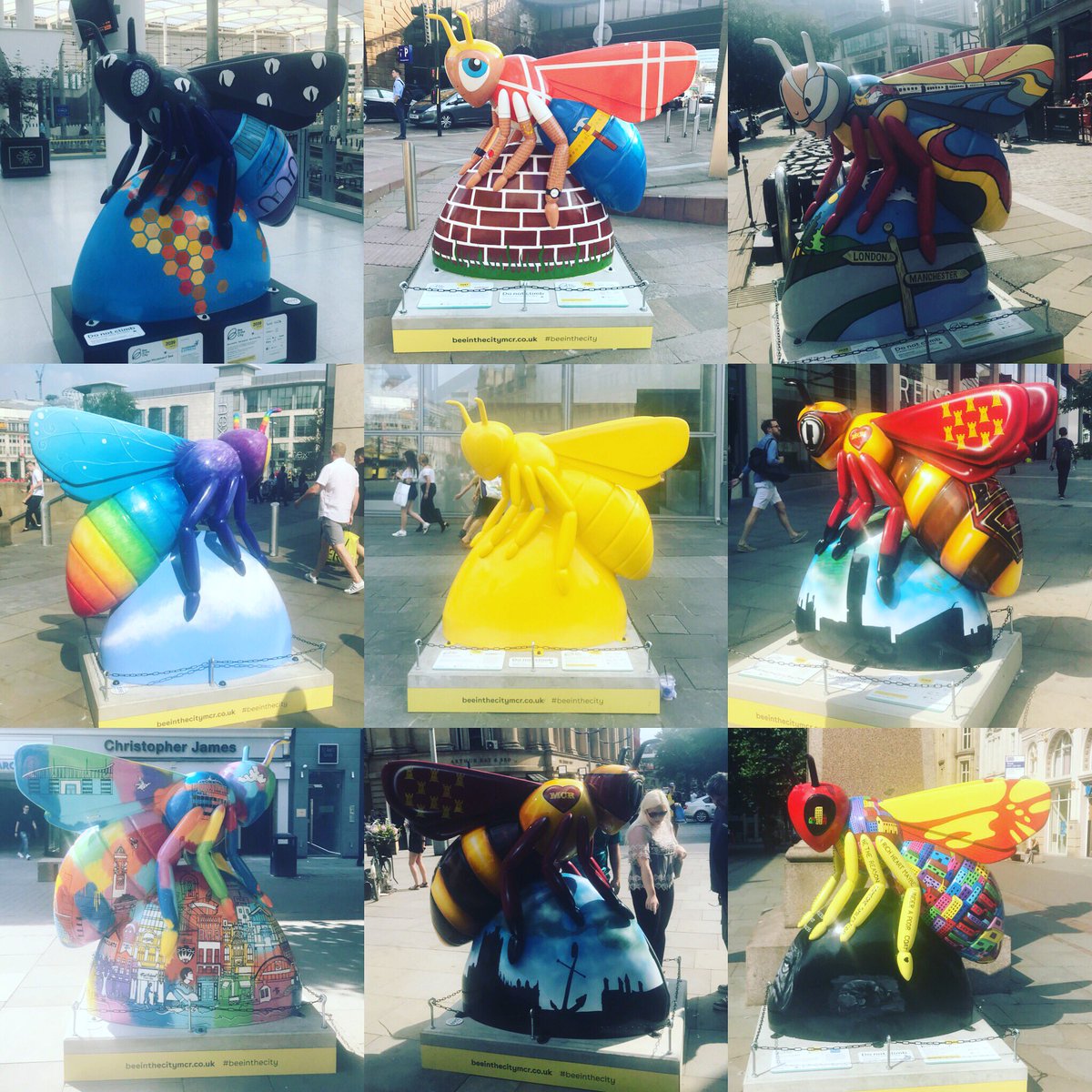 HayzzC's tweet image. Loving all the bees 🐝 #beeinthecity #manchester