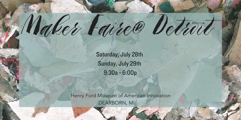 Come explore the Henry Ford Maker Faire! We'll be there this weekend with hundreds of other makers this Saturday and Sunday.