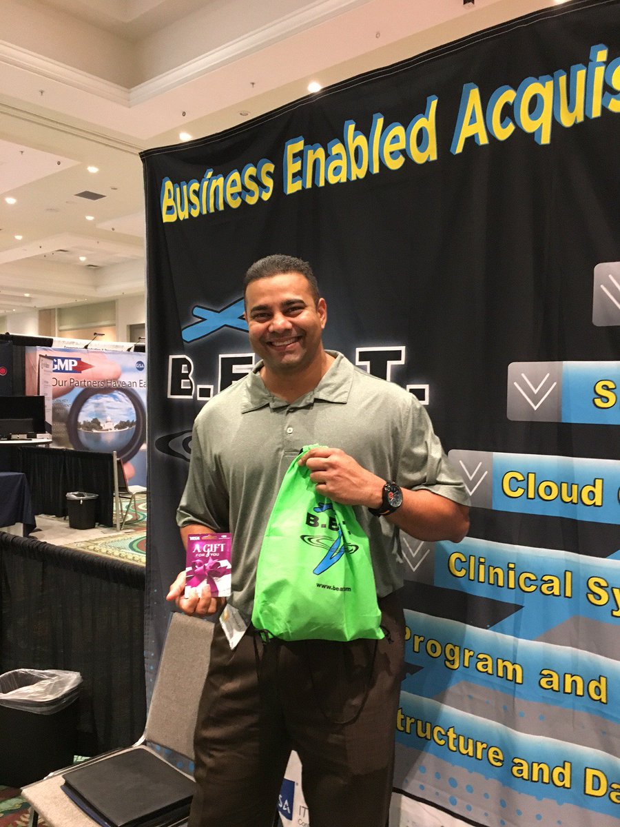 DHITS WINNERS! Day 1 winner was Anand Sukhlall, Army, RHC Central, IT Project Manager. He was the winner of a Visa Gift Card and BEAT swag bag.