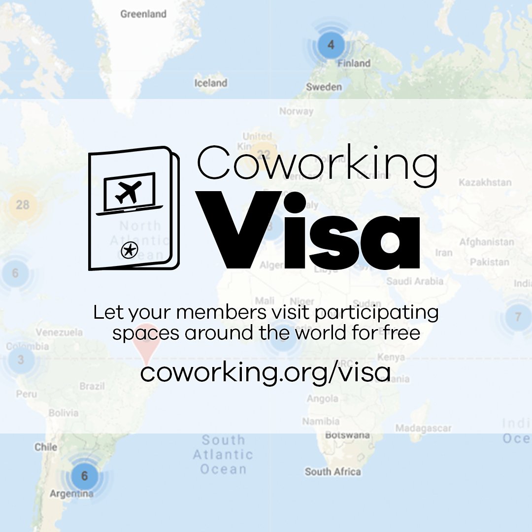 If you haven't done so already, add your space to our new Visa platform! 

Members of participating spaces can visit any other space in the network, free of charge. It's an amazing free perk!

Learn more here: 
coworking.org/visa
