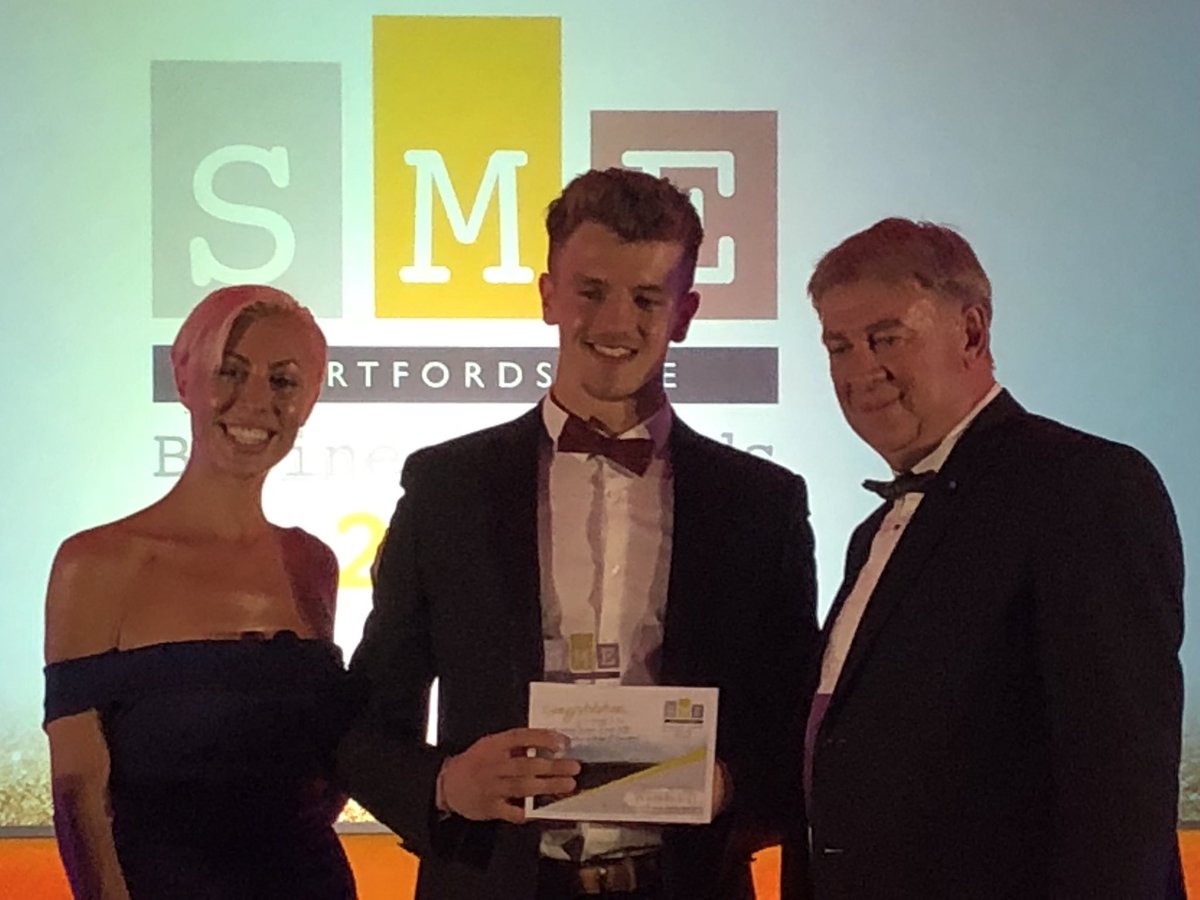 CariadMarketing's tweet photo. He’s won! Well done to our very own Rory for being awarded Apprentice of the Year! 🎉👏🏻😄🏆 #SMEHerts #winner #apprentice https://t.co/0hrWknoDQS