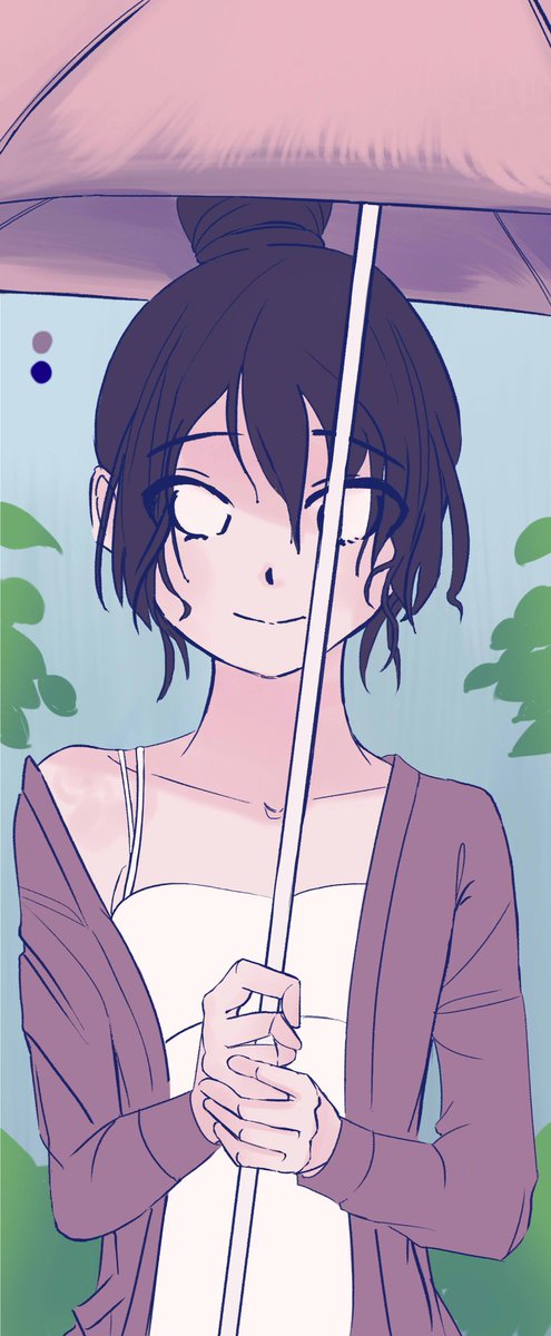 Jubbtaro's tweet photo. I'm not really sure how twitter works tbh, lol. But here's a doodle WIP! Hopefully I'll get to finishing this 😅 #doodle #drawing #WIP #AnimeArt #originalart #paintingishard #raining #umbrella https://t.co/8GXWBxkLT3