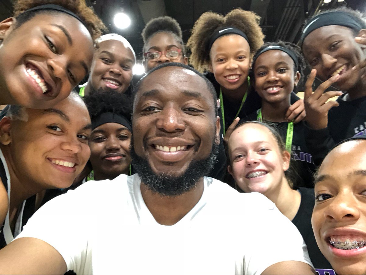 Cannot say enough how much these Carolina Dream <a href="/DreamGirlsHoops/">The Carolina Dream</a> mean to <a href="/9thwonder/">9th Wonder</a> ! But I assure you it is matched 200% by his girls! Missing <a href="/NIVAR_2022/">INDYA</a> she'll be here soon and not sure why I can't tag <a href="/sydneybarker_5/">Sydney Barker</a> in the pic. Love our Carolina Dream family! 🖤💜🖤💜🖤❤