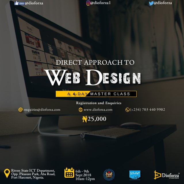 dioforza's tweet photo. When last did you develop a skill? Make some investments on yourself by being a part of this training. Special discounts for #NYSC corpers!! Don't miss out!!
For Registration call: 07034409902 08107078094. #techcreek #dioforza #capacitydevelopment #Training #portharcourt #skills https://t.co/yk1WHffs1D