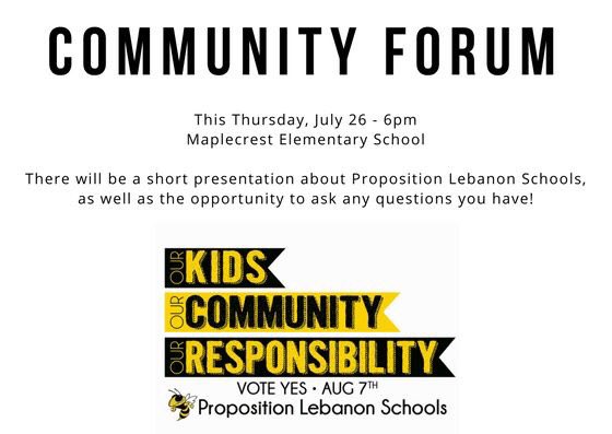We hope to see you at our Community Forum or on Facebook Live tonight at 6pm!