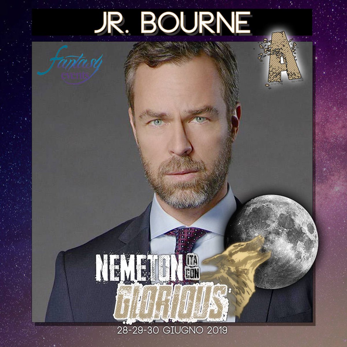 fantasyeventsit's tweet photo. Please welcome back @iamjrbourne to #NemetonItaConGlorious . JR will attend Saturday and Sunday. JR is a Regular Guest type A. *** JR torna alla Glorious per le giornate di Sabato e Domenica, e' un Ospite Regular di tipologia A. https://t.co/cTkdFVNKmN