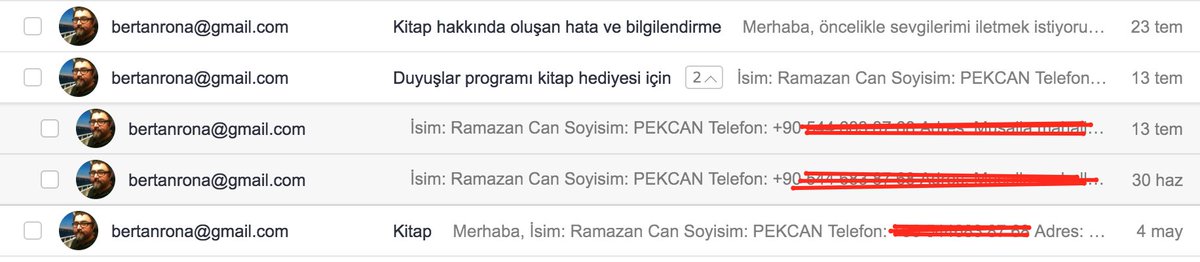 kitapdegisimi's tweet photo. @BertanRona 13 Temmuz ve 23 Temmuzda mail göndermiştim. Muhtemelen aynı mailin içerisine görüşme olarak eklendiği için gözünüzden kaçtı. https://t.co/WE7fM8c2Z2