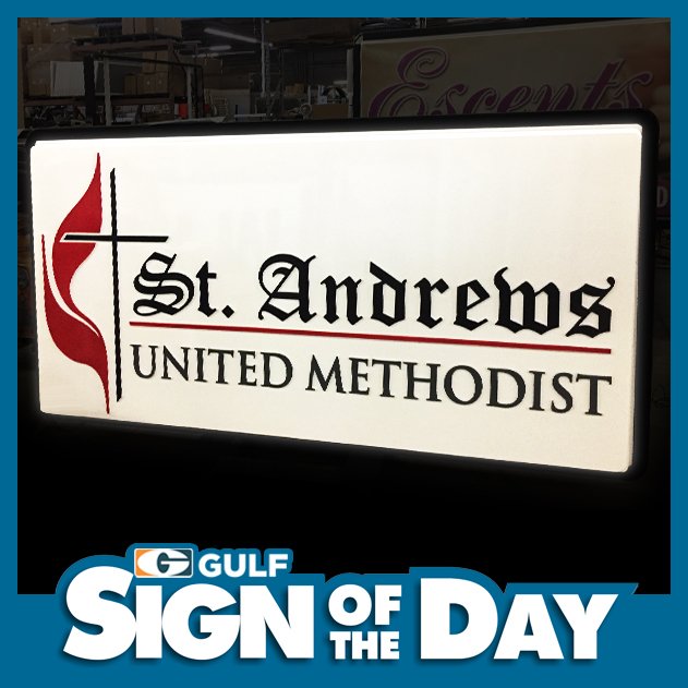 GulfDevSigns's tweet photo. Today's Sign of the Day: St. Andrews United Methodist Church
https://t.co/e9dpoDADcx
#signoftheday #gulfdevelopment #gulfdevsigns #businesssigns https://t.co/P6h8X6kbJZ