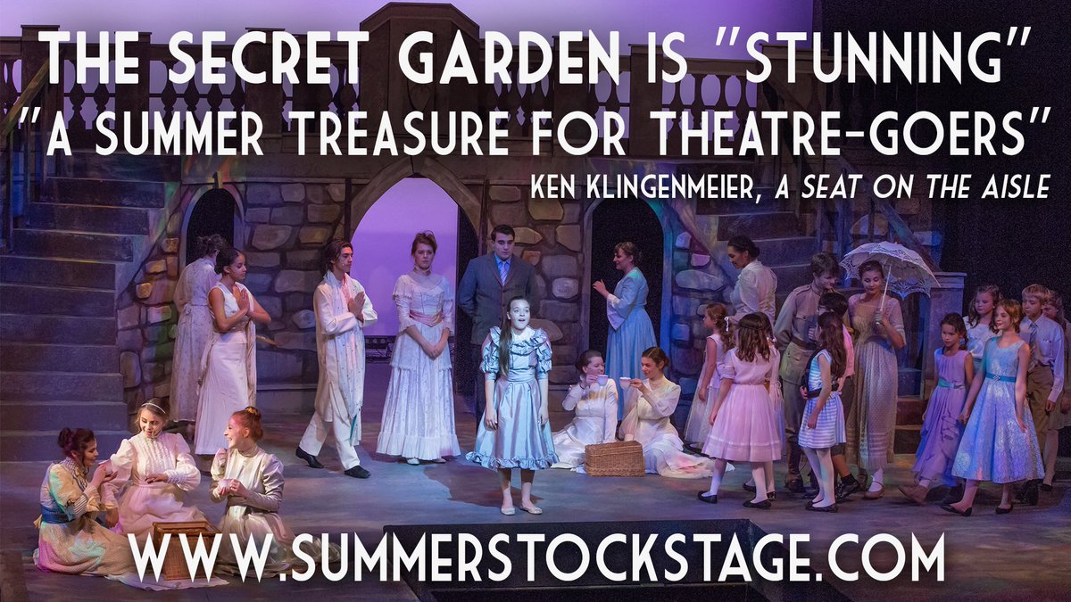 ssstageindy's tweet photo. "Amazing voices and great direction make this a summer treasure for theatre-goers. The talents of the SSS participants are stunning and the show is a true accomplishment," says Ken Klingenmeier of A Seat on the Aisle. Get your #SSSecretGarden tickets NOW: https://t.co/E7qmNLmbVR https://t.co/l1mqkbg1Z2