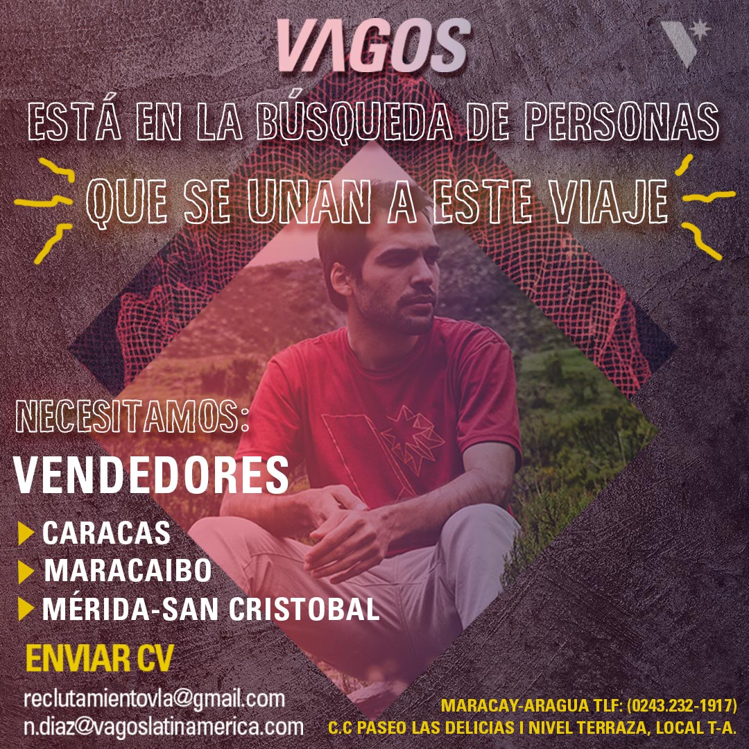 Es ahora o nunca. Atrévete a ser parte del #teamVagos manda tu CV al siguiente correo: reclutamientovla@gmail.com