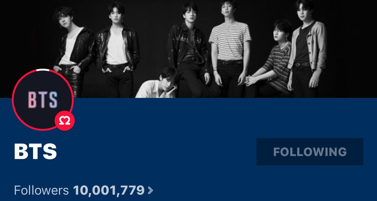 btsanalytics's tweet photo. BTS (@BTS_twt) surpassed 10 million+ followers on VLive. They remain the most followed channel on the platform. https://t.co/W5MujQNc8D