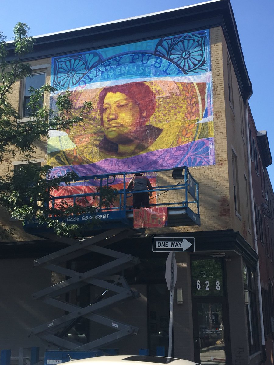joekozPHL's tweet photo. Beautiful work @muralarts @ArtSancPhilly Celebration of Black Artists adding some vibrancy to #gradhospital @PhillySOSNA https://t.co/Ip57eVeqHJ