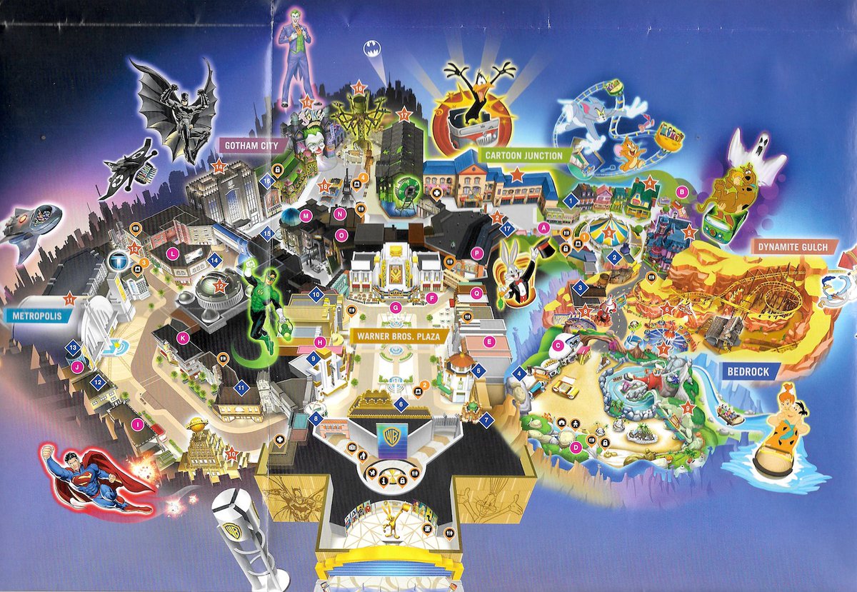 Warner Brothers Studio Map Theme Park Insider On Twitter: "Scanned The Park Map For Warner Bros. World Abu Dhabi, So You Can See Where's What. Https://T.co/Fvyvbf4Caf" / Twitter