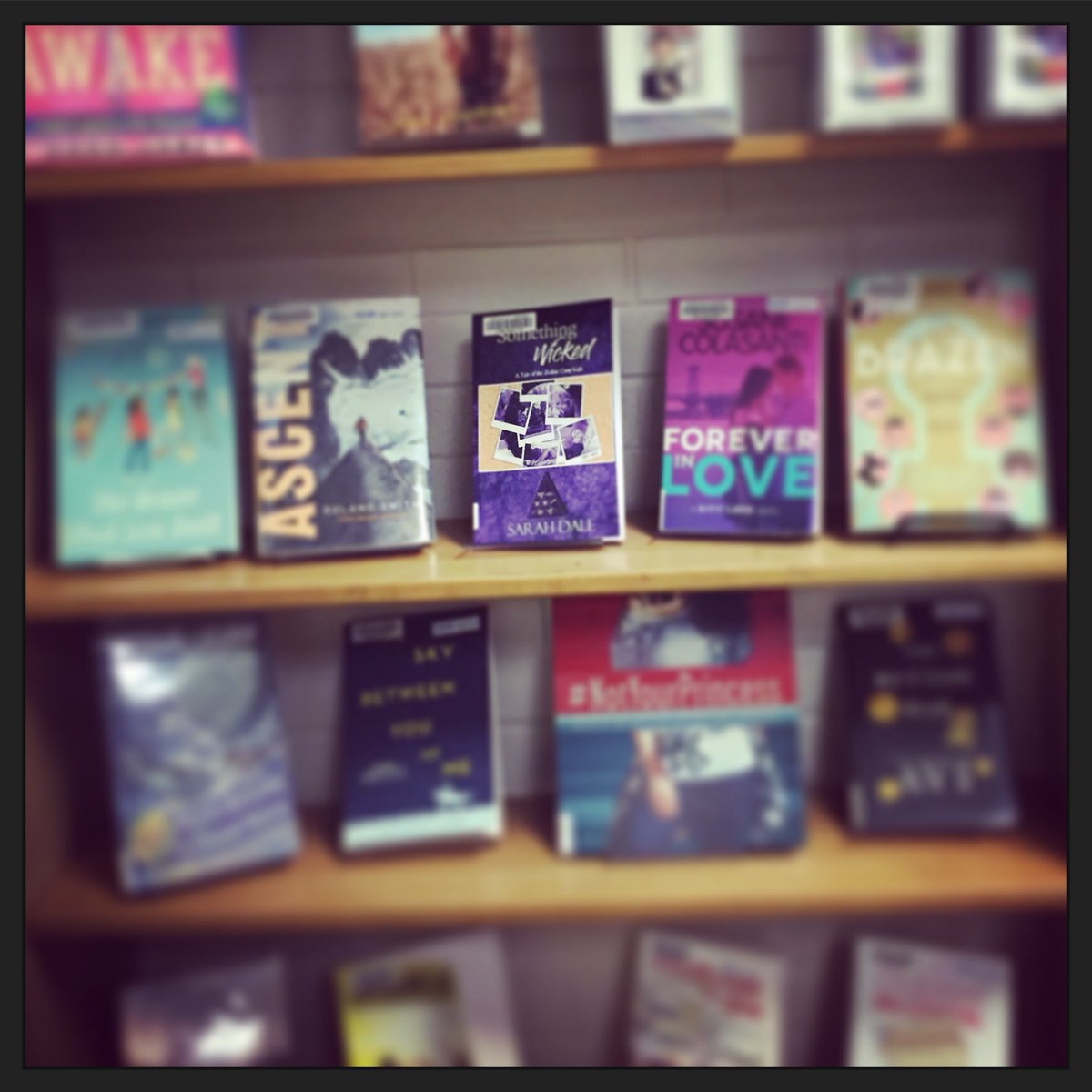 sarahdaleauthor's tweet photo. There’s an empty spot there now because one of my awesome colleagues just put ‘Something Wicked’ into a young patron’s hands! 💜💜💜
#somethingwicked #lookingformagic #readersadvisory #library #zodiaccuspkids #yalit #novella #shortstory #experiencebwp #lnk #lincolncitylibraries https://t.co/cRX1DGRnhI
