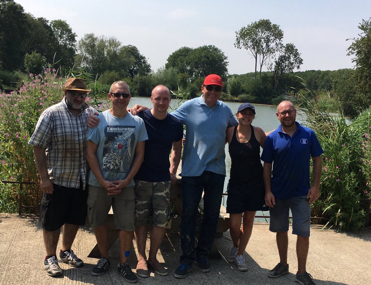 Brilliant day #volunteering.Of course it had to be at a lake.😀