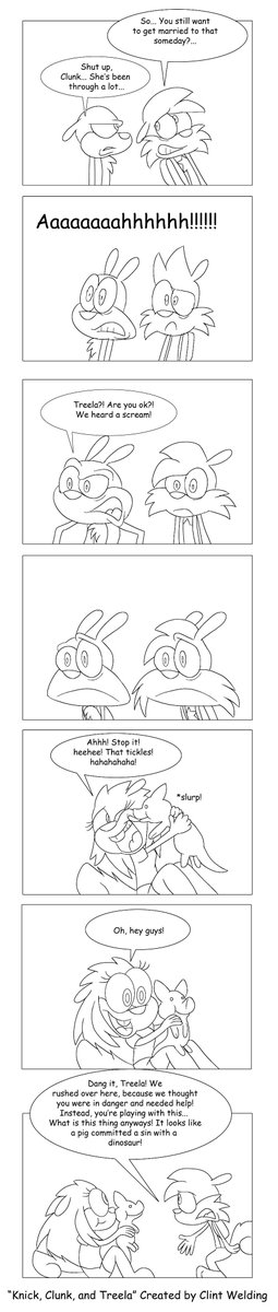 SpongicX's tweet photo. In episode 15 #Treela finds a pig lizard that thinks she's his mom.
#KnickClunkAndTreela created by, and property of Clint Welding/SpongicX
For more of episode 15, click here - https://t.co/Tkfc1umUiD
#cartoon #comic #funny #cute #squirrels https://t.co/tkVt5g3pcp