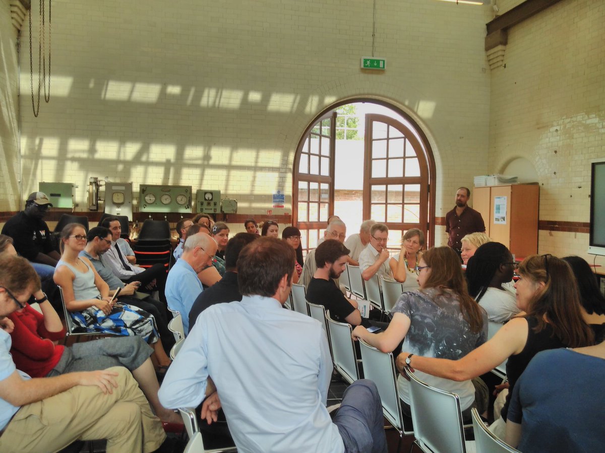 Thames21's tweet photo. Today 3 community groups, using modeling software previously reserved for experts, shared their findings w London planners & councils: at least 16 sites where new wetlands or SUDs could help clean up local rivers, potentially cut flooding & bring communities together. #Rewilding https://t.co/vTOPZAEGYu