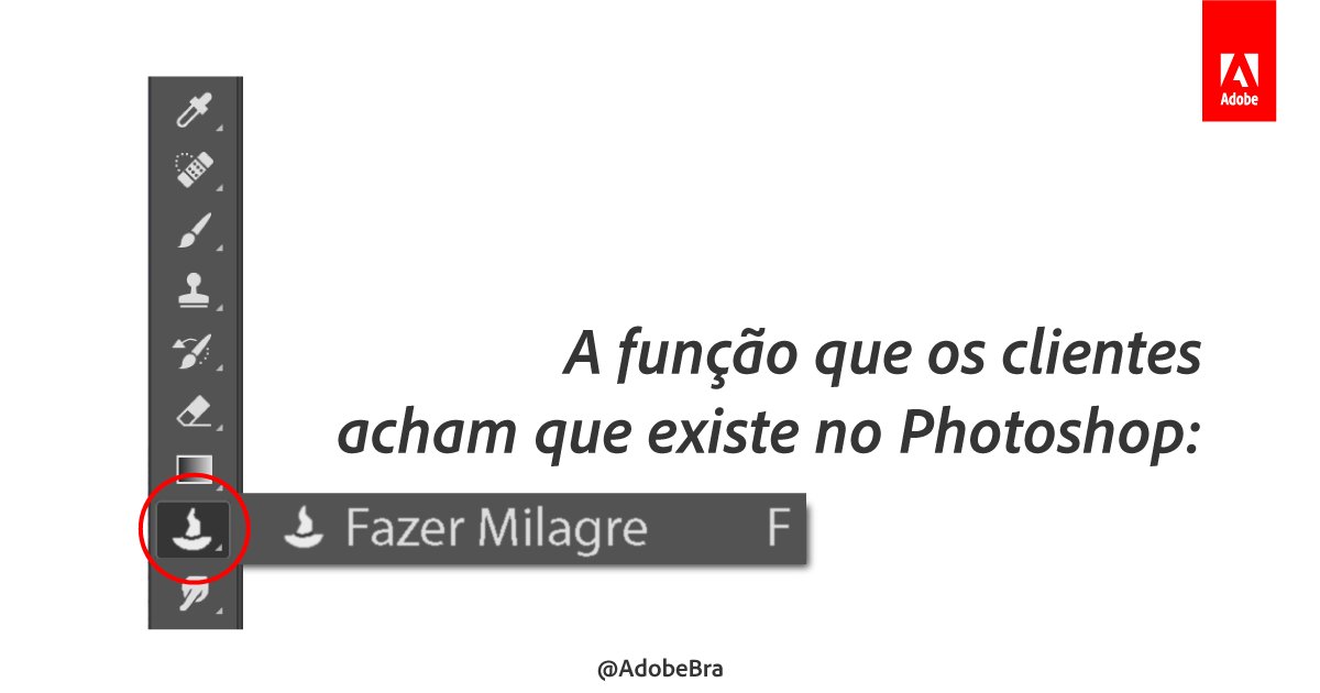 AdobeBra's tweet image. Por enquanto, somos designers e não deuses!

adobe.ly/2LmNH1c
