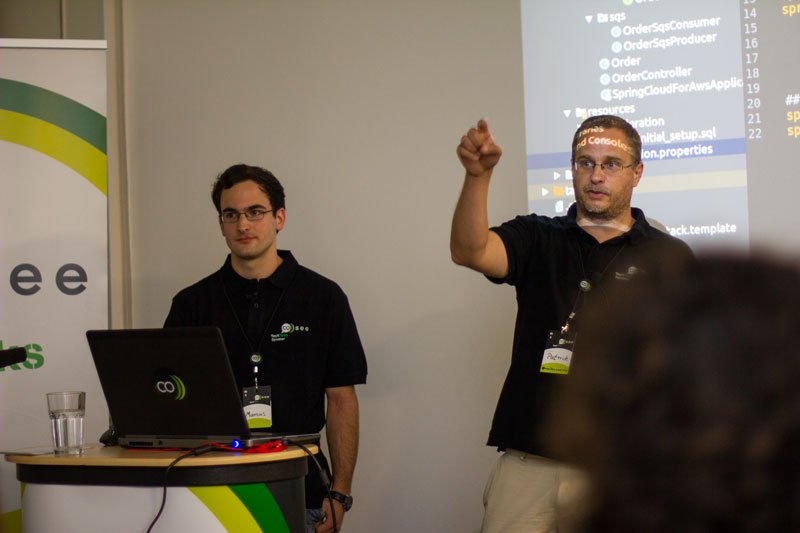coseeaner's tweet photo. Einfache Konfiguration von Cloud Services? @wolkenarchitekt und Marcus berichten über "schnelles Aufsetzen von Cloud Ressourcen mit Spring Cloud" in der @awscloud.
#coseetechtalks #SpringConfig #AWS #SpringBoot #Java https://t.co/aTH1VuD2qm