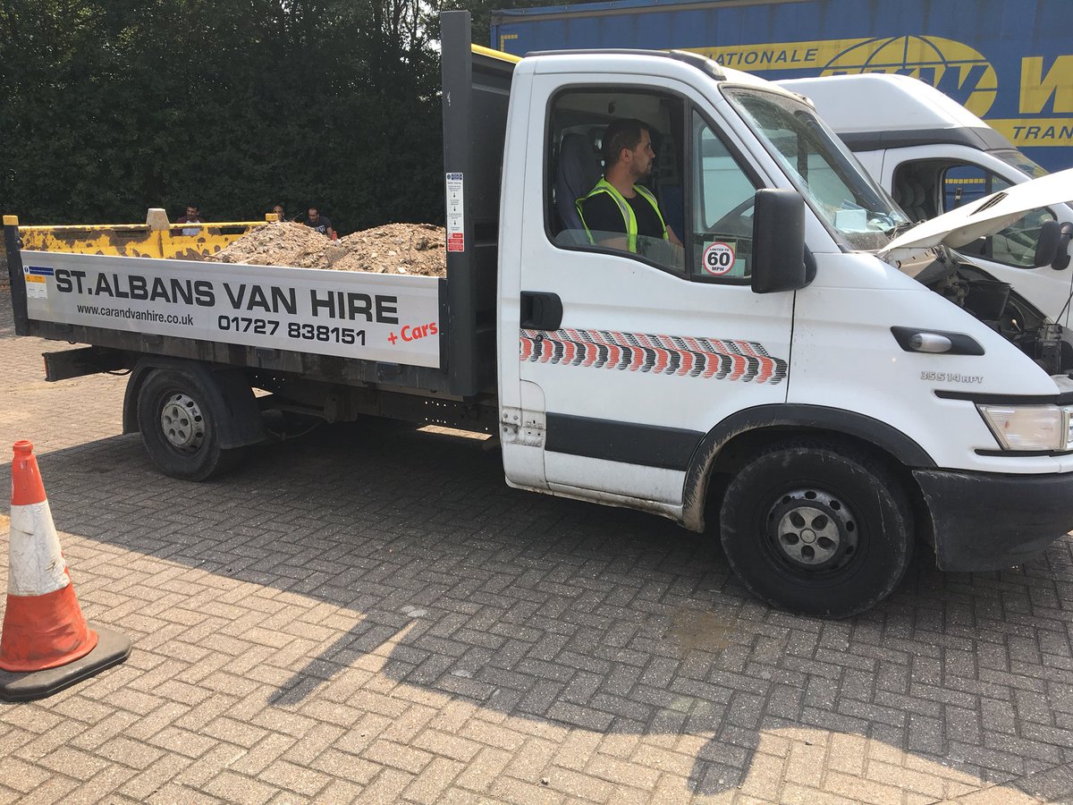 roadpoliceBCH's tweet photo. “The mini digger loaded me” - unfortunately it loaded over a tonne too much! #opmermaid A1(M) Hatfield 350610 https://t.co/ygL1cz9tAR