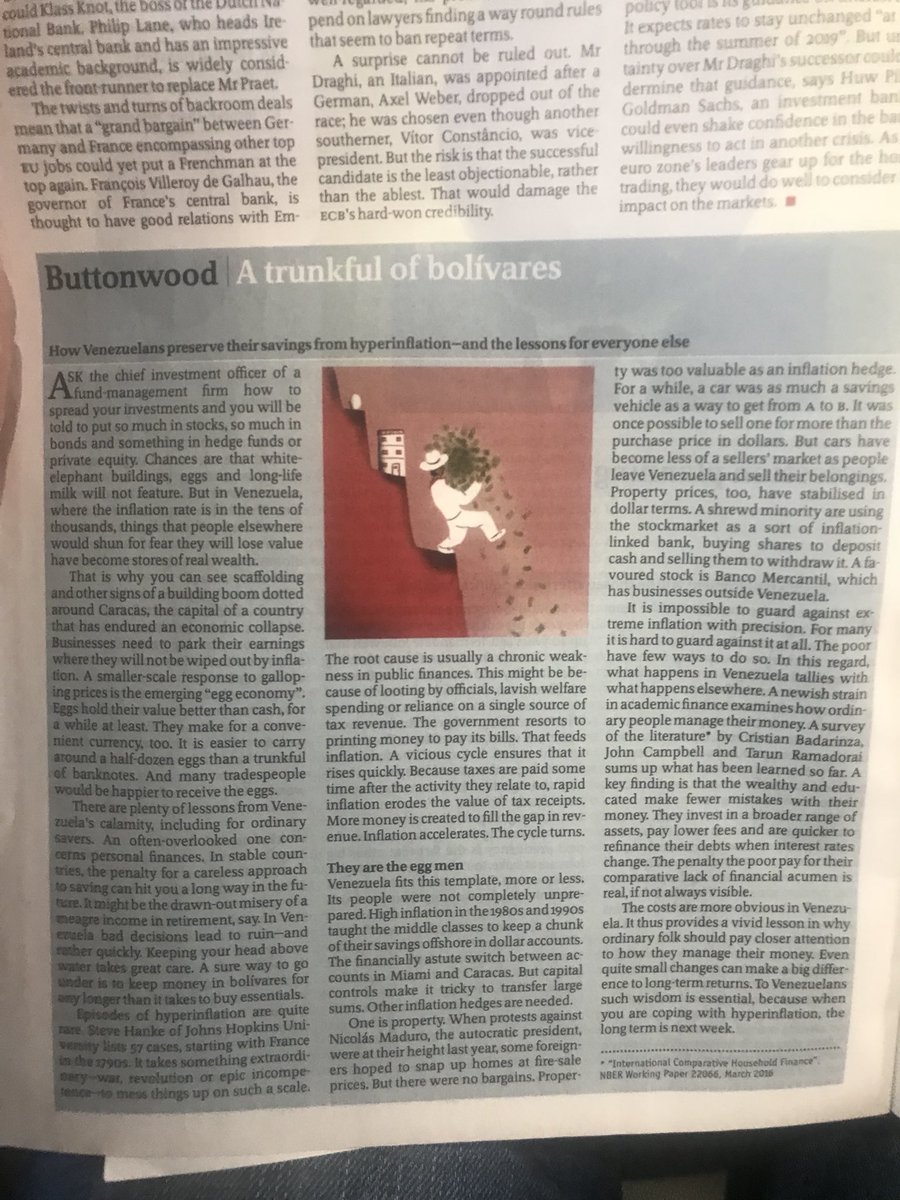 jpbaquero's tweet photo. The Economist. Edición Julio 2018. Hyperinflation in Venezuela. https://t.co/7h9DpmhVvq