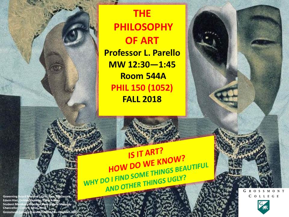 GrossmontEDU's tweet photo. Enroll in PHIL150-1052 for Fall 2018 to learn more about the philosophy of art! #gotclasses https://t.co/OCWJ1nHmnN