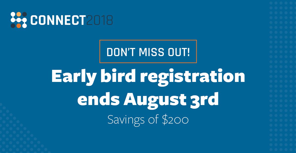 T2SystemsInc's tweet photo. Time is running out to save $200 on your #T2Connect2018 registration. Our early bird promo ends August 3rd! Score this deal and save your spot here: https://t.co/xzNmTlSSjn #parking #tech #T2customercommunity https://t.co/rpdgwea9RW