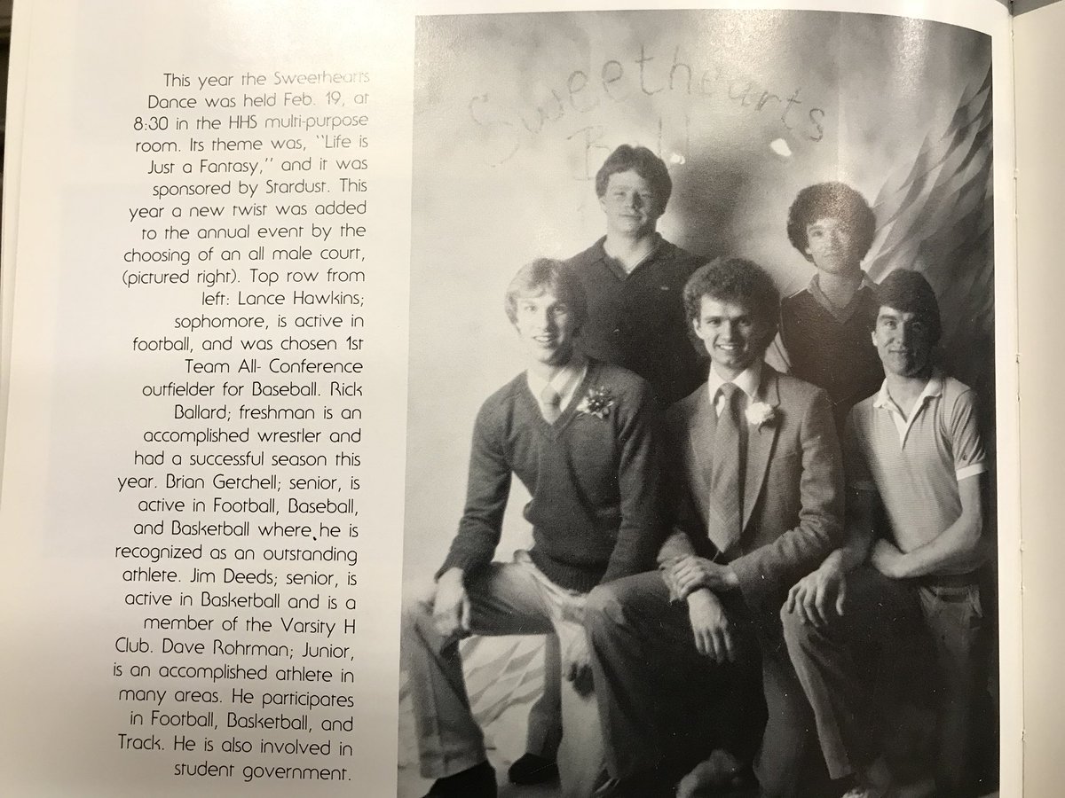 DAWG_athletics's tweet photo. #MoreThrowbackThursday How we’ve grown! This was the entire Hermiston High School Class of 1983! The Sweethearts Dance was hosted by Stardust with a new twist in selecting an All Male Court &amp; the ever beautiful 1983 Prom Court #BulldogRoyalty https://t.co/1qdrLKpiYz