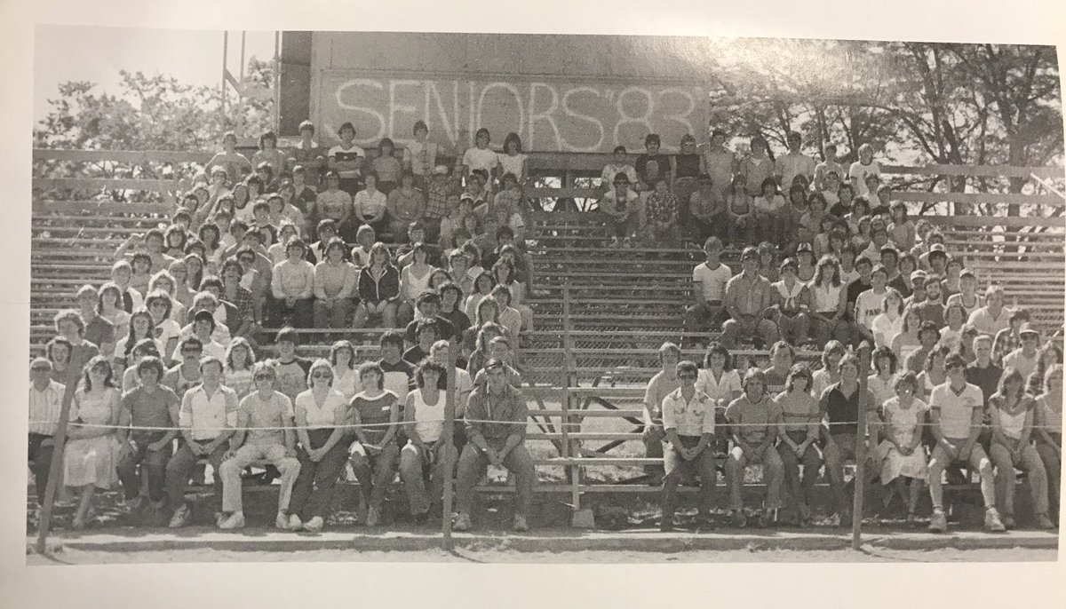 DAWG_athletics's tweet photo. #MoreThrowbackThursday How we’ve grown! This was the entire Hermiston High School Class of 1983! The Sweethearts Dance was hosted by Stardust with a new twist in selecting an All Male Court &amp; the ever beautiful 1983 Prom Court #BulldogRoyalty https://t.co/1qdrLKpiYz