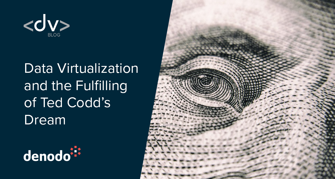 denodo's tweet photo. When Ted Codd developed the #relationalmodel in the early 1970s, he had a dream. He wanted applications to be independent of the data storage and data access layer - that dream is fulfilled with #datavirtualization - read new blog by @rick_vanderlans https://t.co/EBeypL0Yzo https://t.co/r5YQ9IAo0P