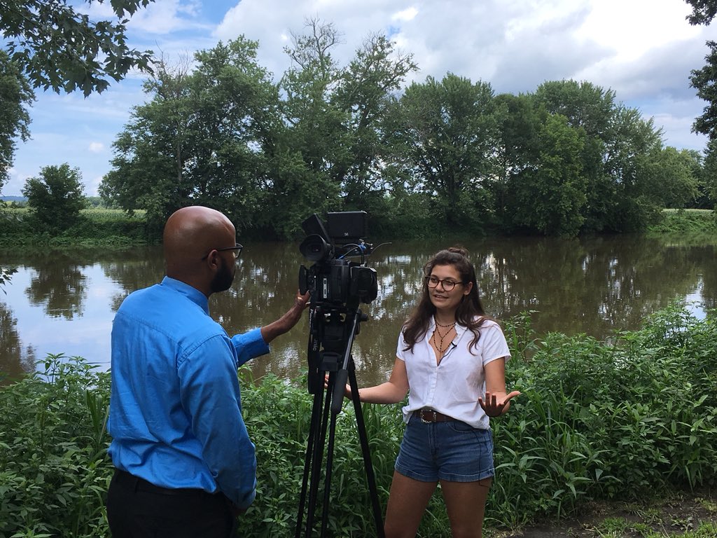 riverkeeper's tweet photo. New Paltz is taking on #plastic pollution, straw by straw. Thanks @OrieGivens @SPECNewsHV for talking about local efforts with @tahls_q @ktmctobin @danshapley #wallkillriver #hudsonvalley #plasticfree https://t.co/a9NJcUWSWb
