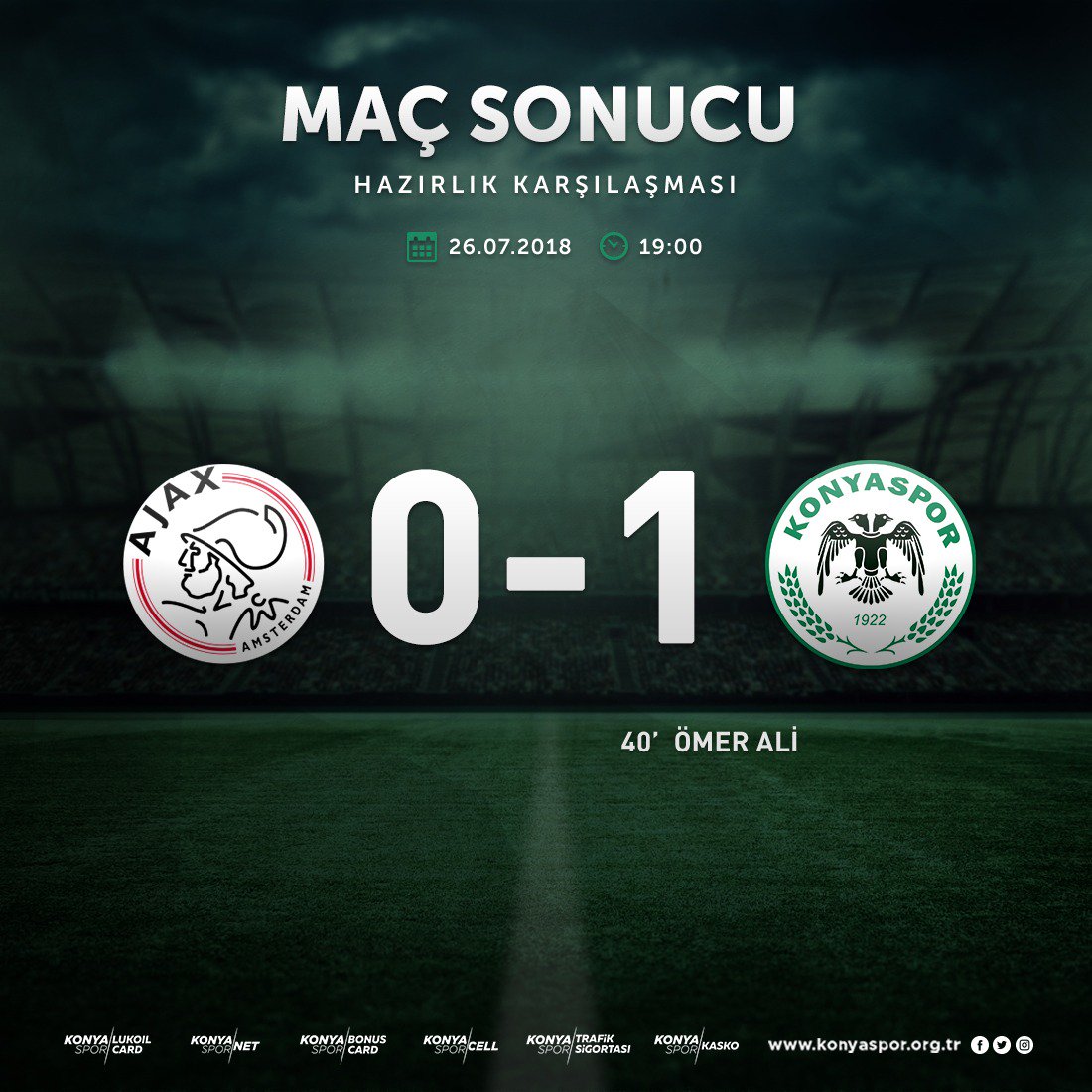 Maç Sonucu | AFC Ajax 0-1 Atiker Konyaspor'umuz