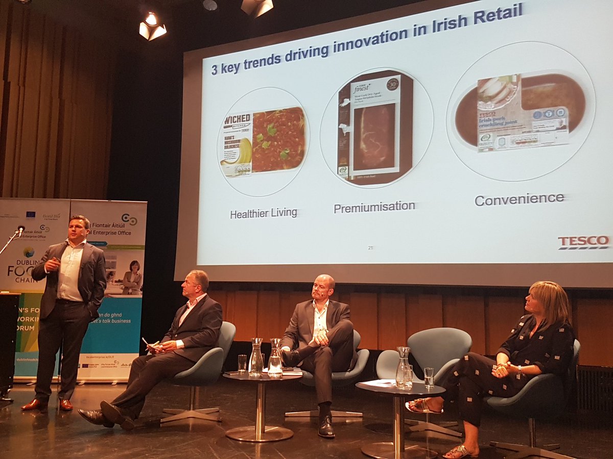 TescoIRLnews's tweet photo. Senior Buying Manager, Micheal Donohue chatting through the top trends driving innovation in Irish retail #dfcTesco https://t.co/PecHXQkPtf