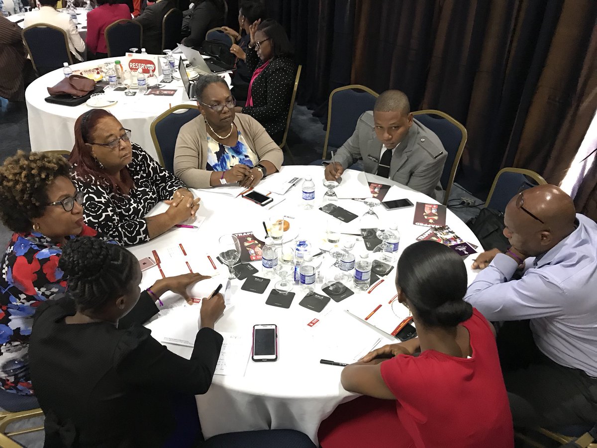 JamaicaConstab's tweet photo. HappeningNow: Break-out group sessions with conference participants to come up with recommendations on human trafficking issues. #NATFATIP https://t.co/EZ2AGJ0HlB