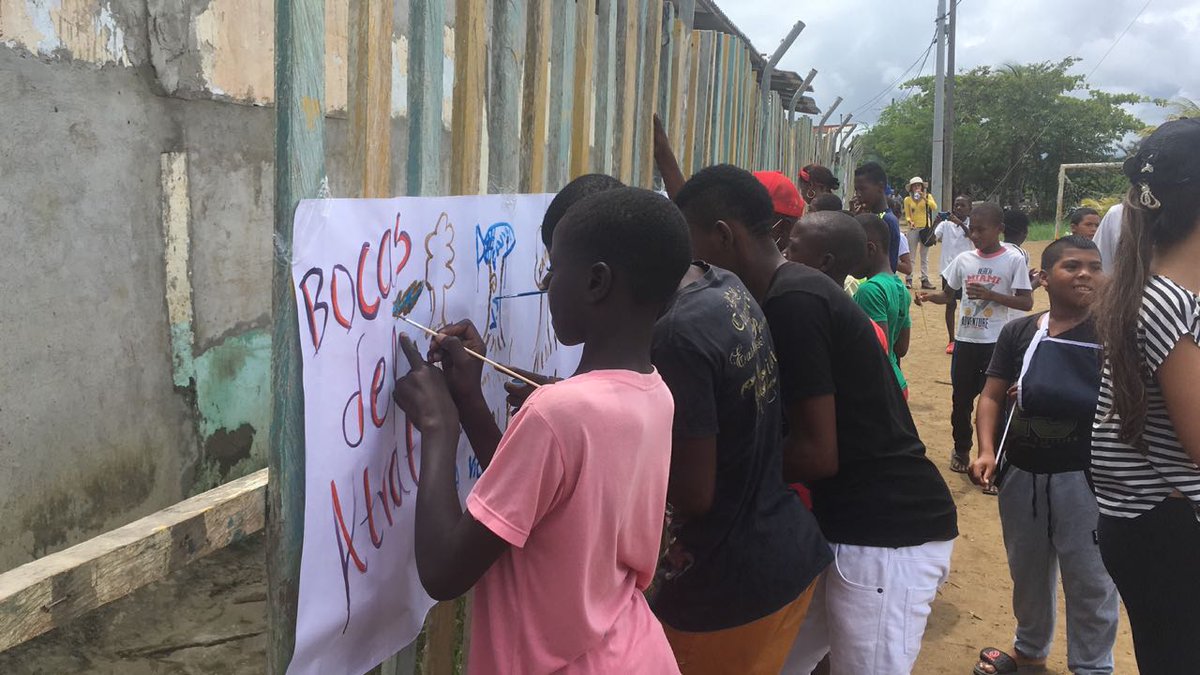 NataliaSArruda's tweet photo. Celebrating the Mangrove Day in Bocas del Atrato with the community and students from @youthmappers @UdeA @Mangle_Blanco @naristiz @MariaFernandaP4 #Cartocosta https://t.co/IcMF75vYFn