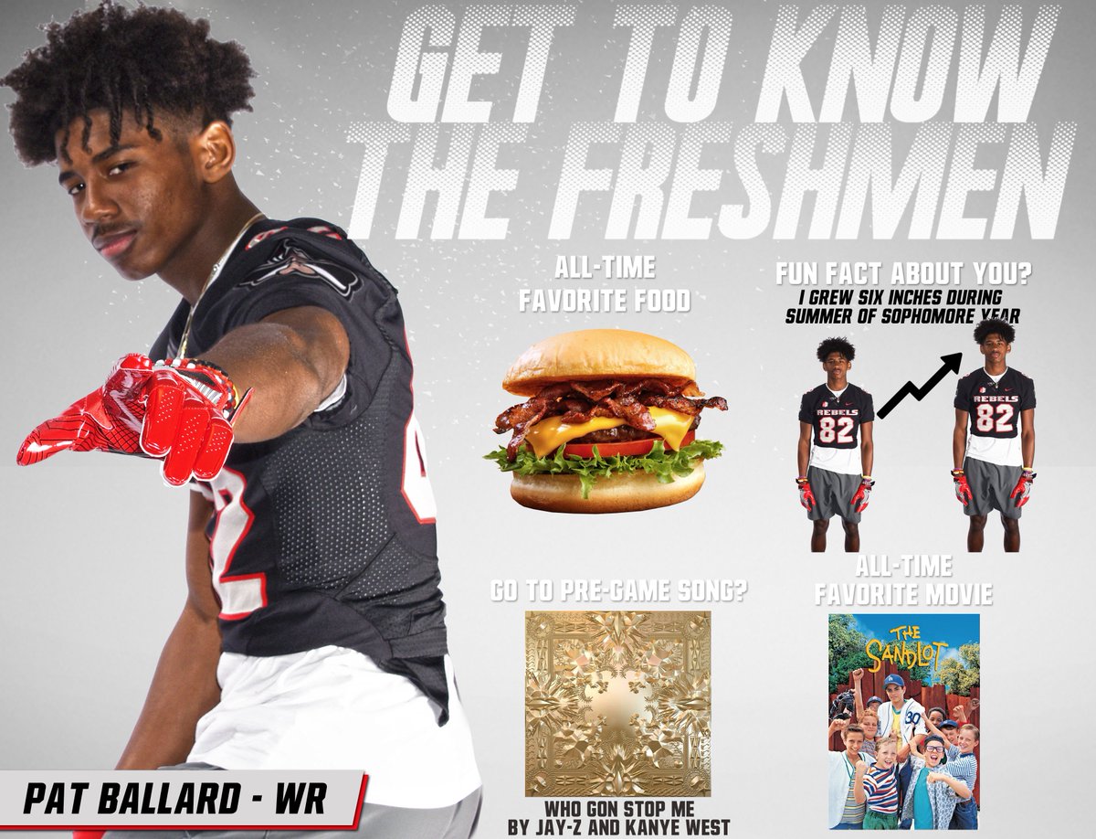 unlvfootball's tweet photo. Get to Know the Freshmen - WR @_PatBallard #UNLVFB https://t.co/sfC8UuInVA