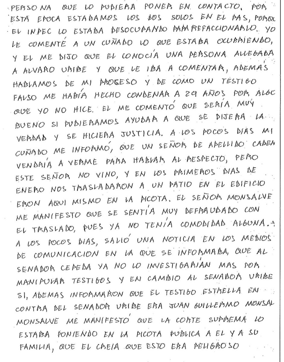 Pirobatuitera's tweet photo. (1/3) 11 hojas escritas de su puño y letra! Una prueba clara de la inocencia de @AlvaroUribeVel https://t.co/SSLFJzQa5Y